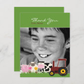 Dankuwel fotoboerderijkaart bedankkaart (Voorkant / Achterkant)