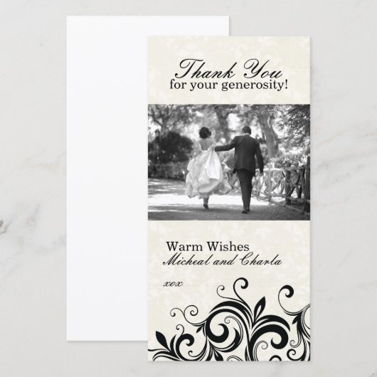 Dankuwel Fotokaart (4x8) Bedankkaart (Voorkant / Achterkant)