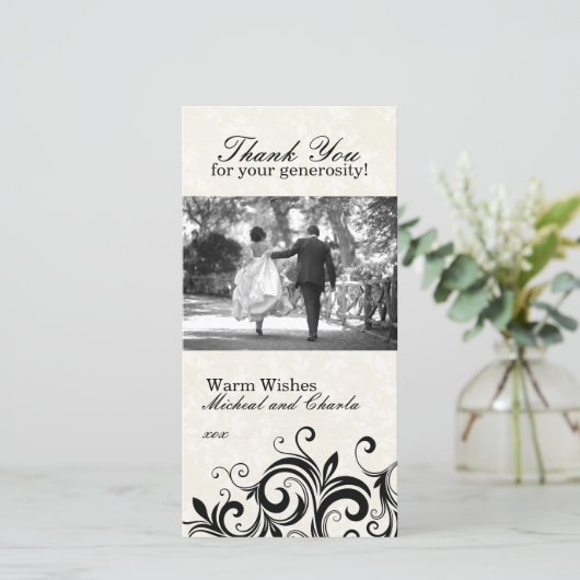 Dankuwel Fotokaart (4x8) Bedankkaart (Staand voorkant)