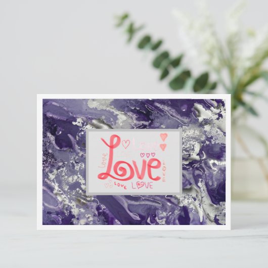 Dankuwel Notecard 3,5 inch x 5 inch - Paars (Staand voorkant)