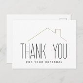 Dankuwel voor bemiddeling in onroerend goed briefkaart (Voorkant / Achterkant)