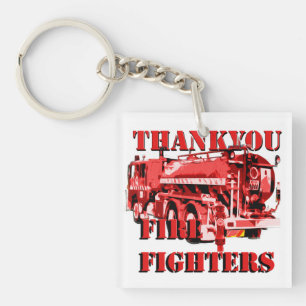 Dankyou Fire Fighters Fire Truck Design, Sleutelhanger