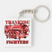 Dankyou Fire Fighters Fire Truck Design, Sleutelhanger (Achterkant)