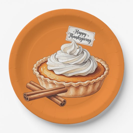 Dankzame Thanksgiving Papieren Bordje (Voorkant)