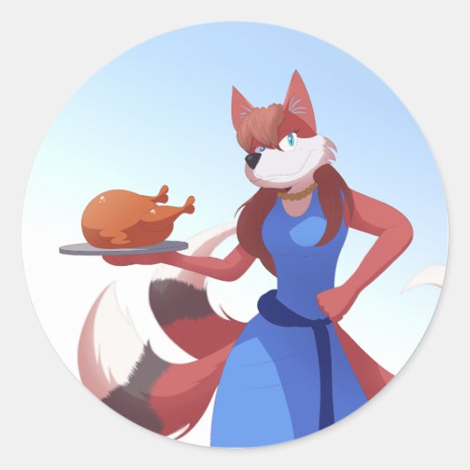 Dankzegging Anton's Moeder Ronde Sticker (Voorkant)