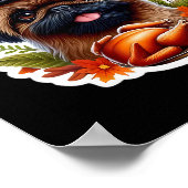 Dankzegging Brussels Griffon Hondenbezitter Liefhe Poster (Hoek)