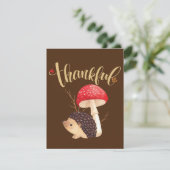 Dankzegging Cute Kawaii Egel  Herfst Dankbaar Kaart (Staand voorkant)