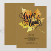 Dankzegging Dankdag Kaart (Voorkant / Achterkant)