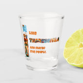 Dankzegging en Misschien Vijf Mensen Shot Glas (Voorkant)