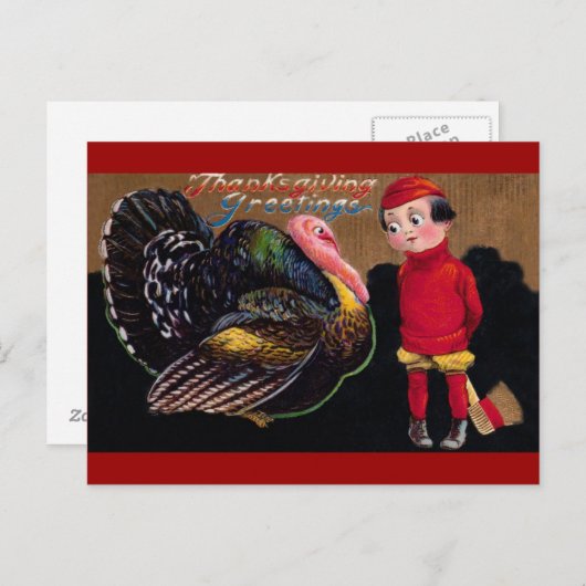 dankzegging feestdagenkaart (Voorkant / Achterkant)