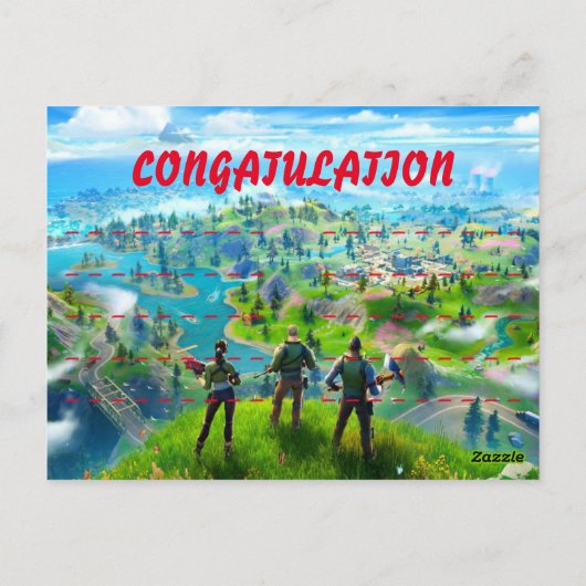 Dankzegging Fornite Briefkaart (Achterkant)