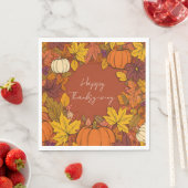 Dankzegging Herfst Pompoen Groeten Servet (Insitu)