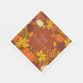 Dankzegging Herfst Pompoen Groeten Servet (Hoek)