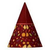 Dankzegging rode patroon voor groenteoogst  feesthoedjes (Achterkant)