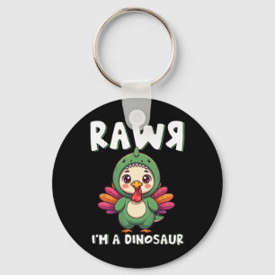 Dankzeggings Dinosaur Turkey Rawr Ik Ben Een Dinos Sleutelhanger