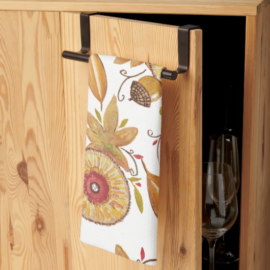 Dankzeggings Eikel Herfst Stemming Waterverf Theedoek (Derde Gevouwen)