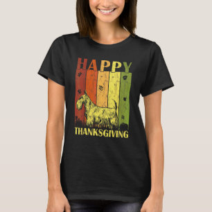 Dankzeggings Retro Schotse Terrier Hond Dankzeggiv T-shirt