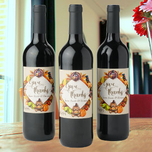 Dankzeggings Thanksgiving-cadeau Wijn Etiket