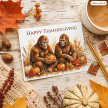 Dankzeggingsdag Bigfoot Herfst Natuur Gelovige