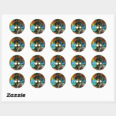 Dankzeggingsdag Dachshund Ronde Sticker (Vel)