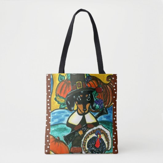 Dankzeggingsdag Dachshund Tote Bag (Voorkant)