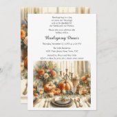 Dankzeggingsdag Herfst Vakantie Diner Kaart (Voorkant / Achterkant)