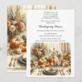 Dankzeggingsdag Herfst Vakantiediner Kaart (Voorkant / Achterkant)