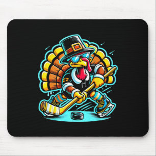 Dankzeggingsdag IJshockey Turkey Day Herfst Muismat