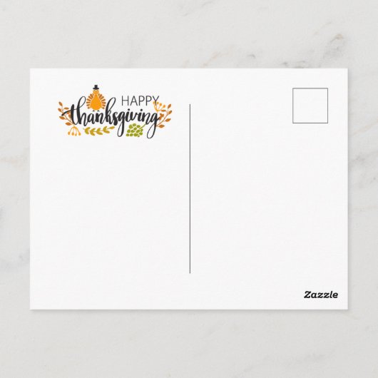 Dankzeggingsdag ontwerp briefkaart (Achterkant)