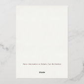 Dankzeggingsdiner Feest Pompoenen Herfst Folie Uitnodiging (Achterkant)