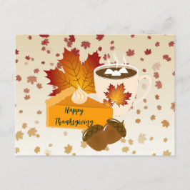 Dankzeggingsdiner Keuken Pompoentaart Warme Chocol Briefkaart