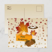 Dankzeggingsdiner Keuken Pompoentaart Warme Chocol Briefkaart (Voorkant / Achterkant)