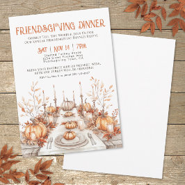 Dankzeggingsdiner Vriendendag Dinerfeest Kaart