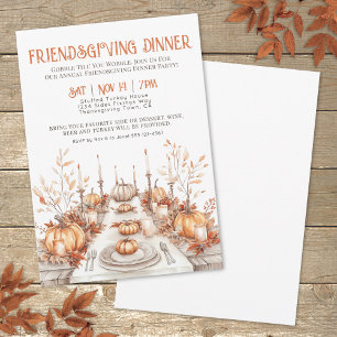 Dankzeggingsdiner Vriendendag Dinerfeest Kaart