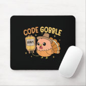 Dankzeggingsverpleegster Code Gobble Grappige Kalk Muismat (Met muis)