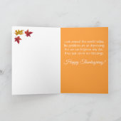 Dankzeggingszegen Herfstpompoenen & Puppy Kaart (Binnen)