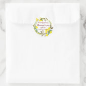 Dankzeggingszegeningen Aangepaste Familienaam Bloe Ronde Sticker (Tas)