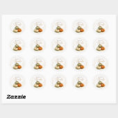 Dankzeging Pompoen Dank U Ronde Sticker (Vel)