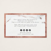 Dankzij de gouden luxe luxe roos van vandaag visitekaartje (Achterkant)