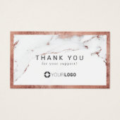 Dankzij de gouden luxe luxe roos van vandaag visitekaartje (Voorkant)