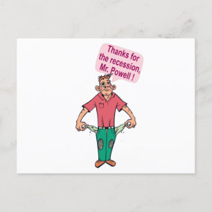 Dankzij de recessie, meneer Powell Briefkaart