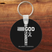Dankzij Gods Genade Ben Ik Melanoom Kanker Overlev Sleutelhanger (Voorkant)