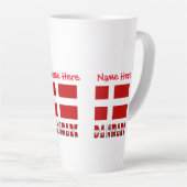 Danmark Dannebrog op maat gemaakt Latte Mok (Rechterhoek)