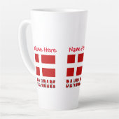 Danmark Dannebrog op maat gemaakt Latte Mok (Linkerhoek)