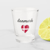 danmark (Denemarken) Shot Glas (Voorkant)