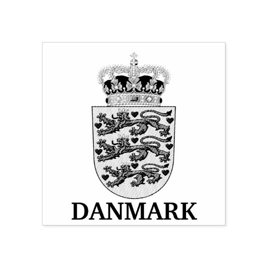 Danmark (Denemarken) Wapen Rubber Stamp Rubberstempel (Afrduk)