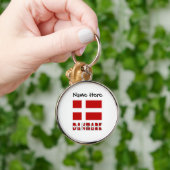 Danmark en Dannebrog Persoonlijk Sleutelhanger (Hand)