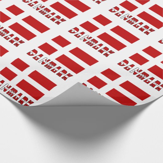Danmark en Deense vlag Cadeaupapier (Hoek)