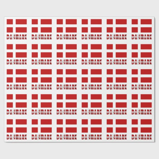 Danmark en Deense vlag Cadeaupapier (Vlak)