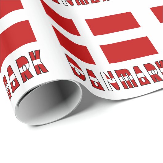 Danmark en Deense vlag Cadeaupapier (Rol Hoek)